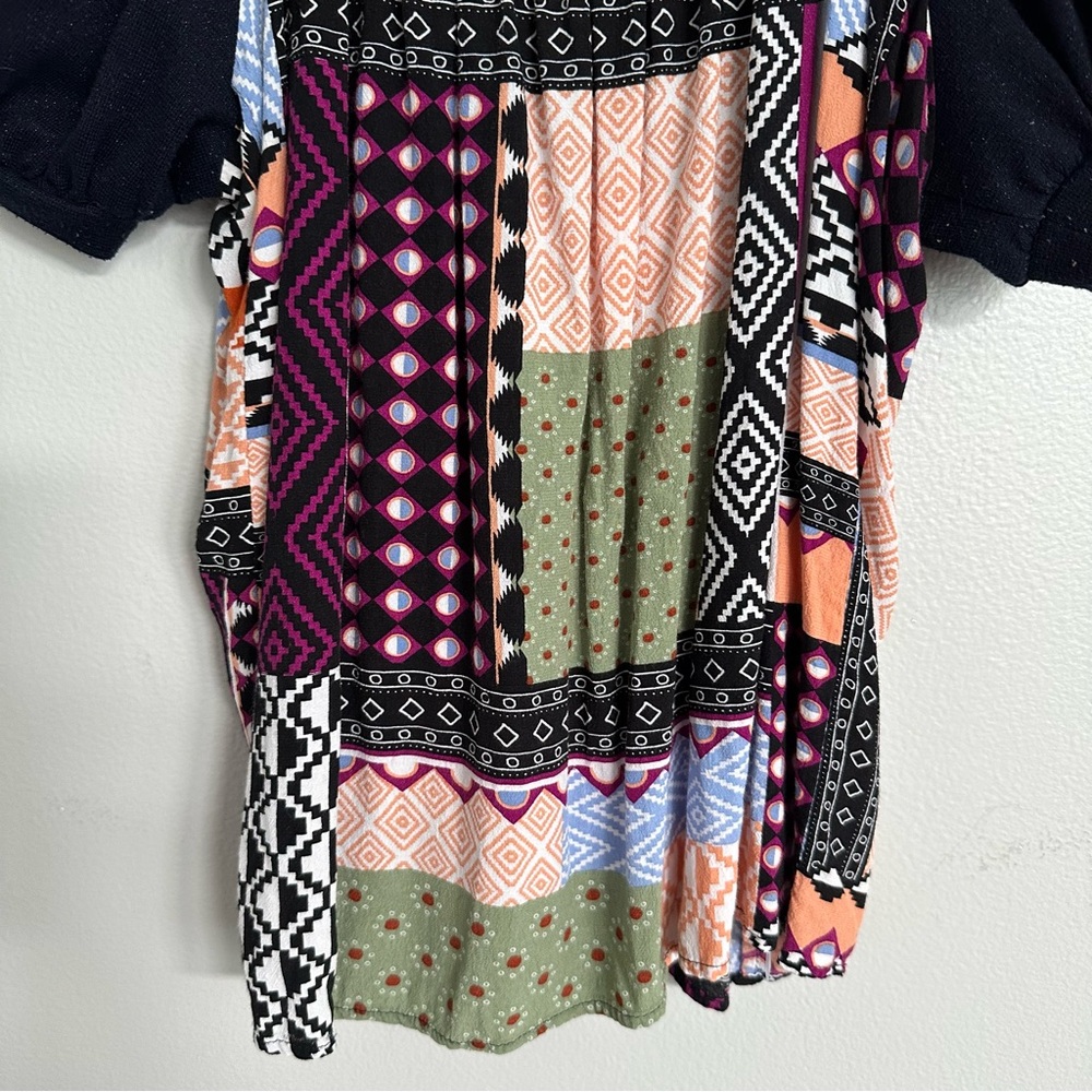 Anthropologie Maeve Catiana Patchwork Puff-Sleeve Blouse small - Picture 3 of 10